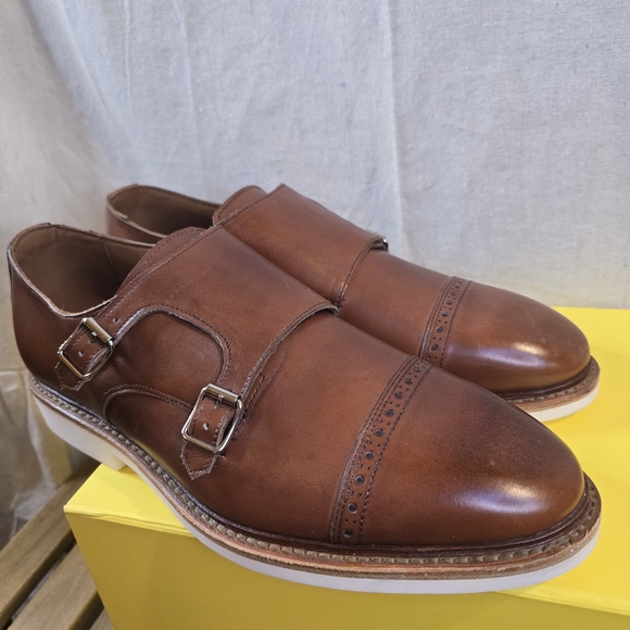 Allen Edmonds Brown Double Charles Monk Strap Oxfords - Picture 3 of 11